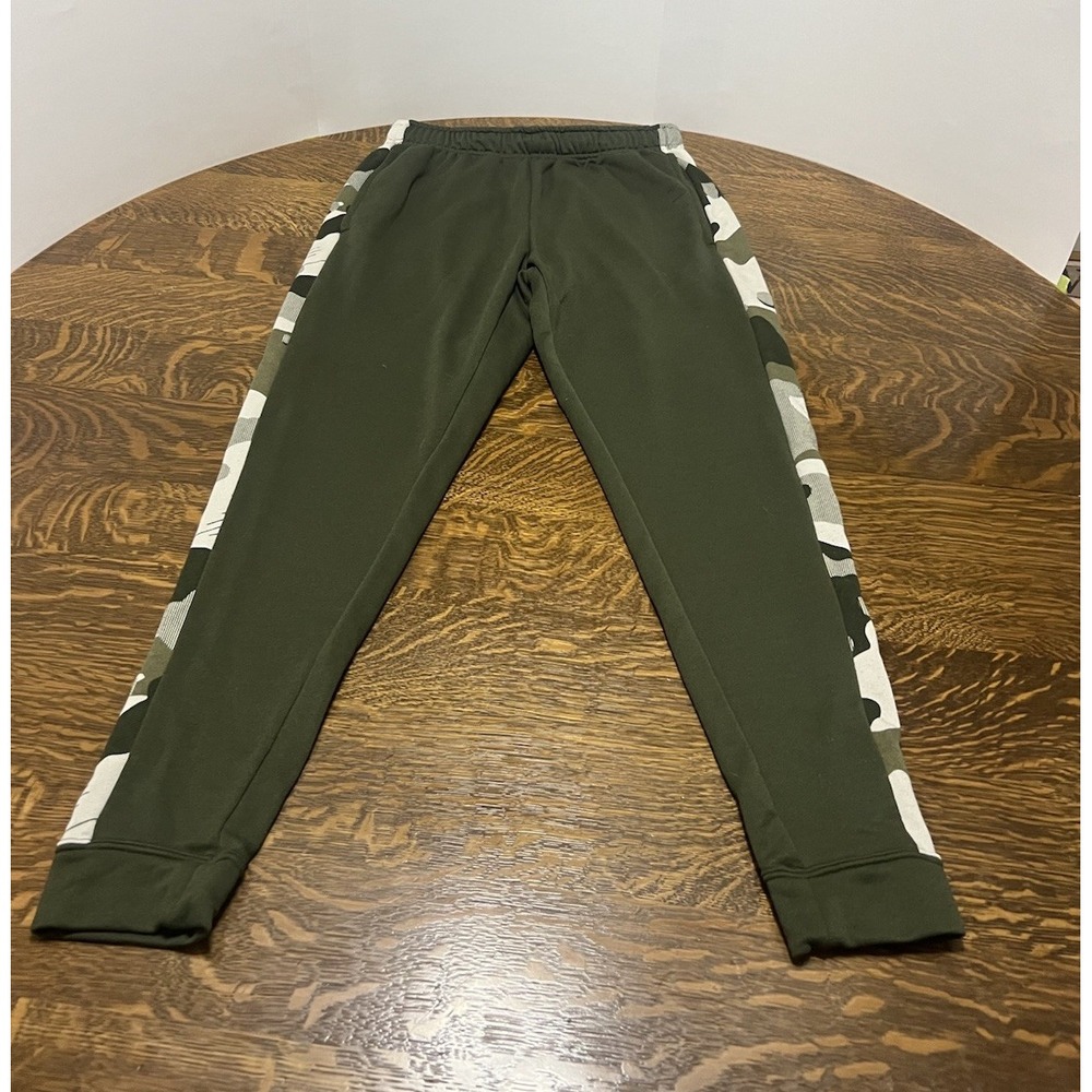 Nike Mens M Green Camo Dri-FIT Training Jogger Pants Tapered Sweatpants